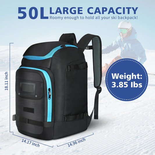 Ski Bag Waterproof Gear Backpack For Helmet Goggles Snowboard Boots