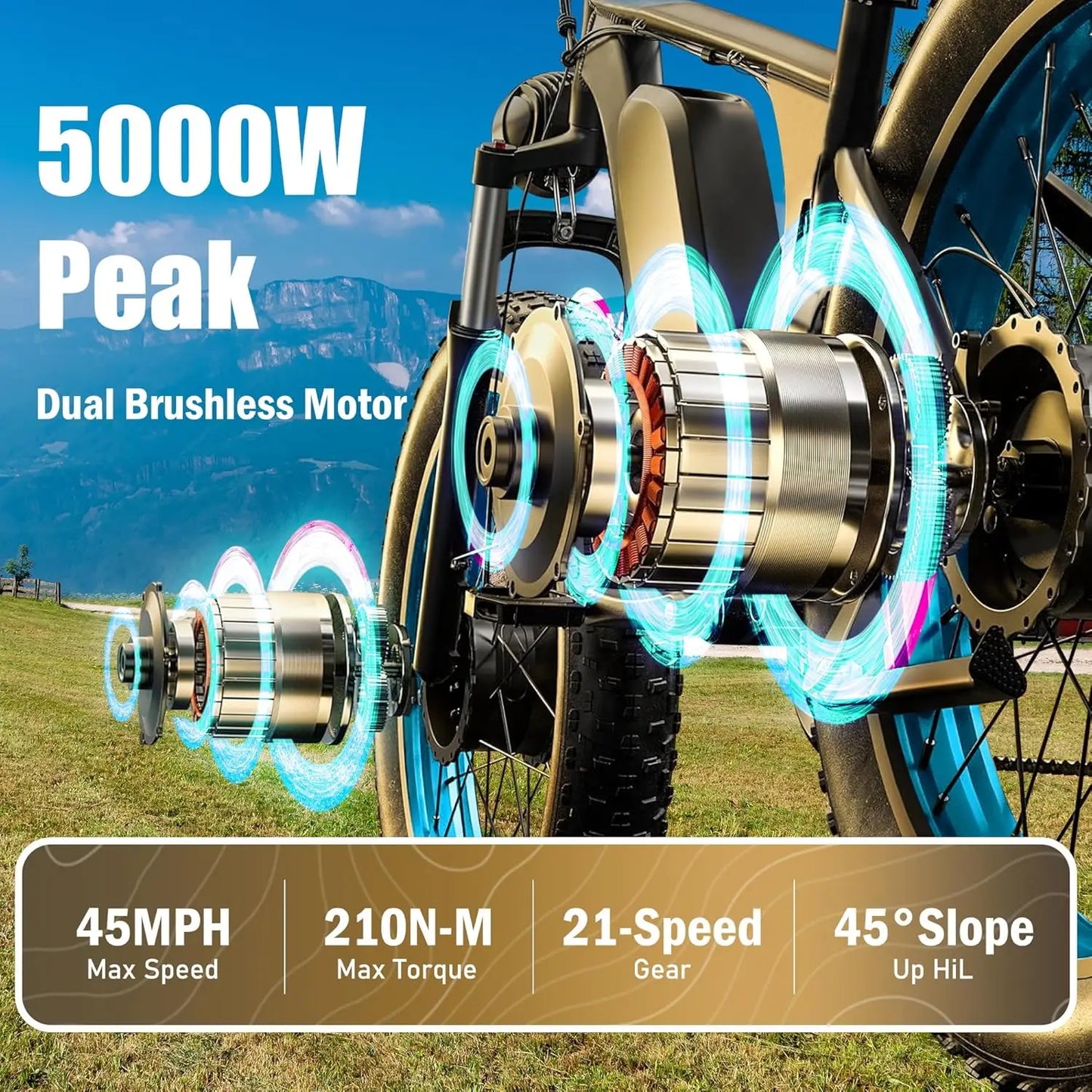 TS60 5000W Dual Motor Electric Bike