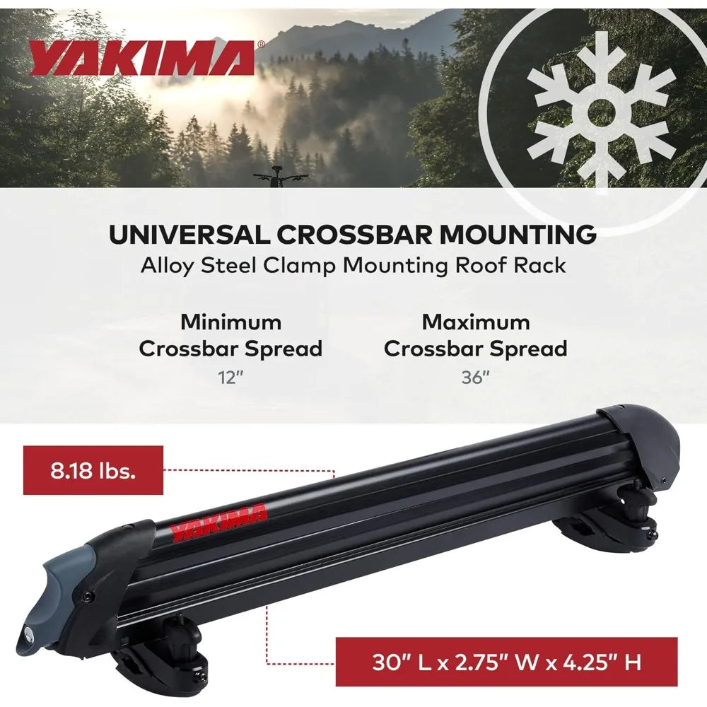 Yakima PowderHound 6 Ski And Snowboard Roof Rack Carrier