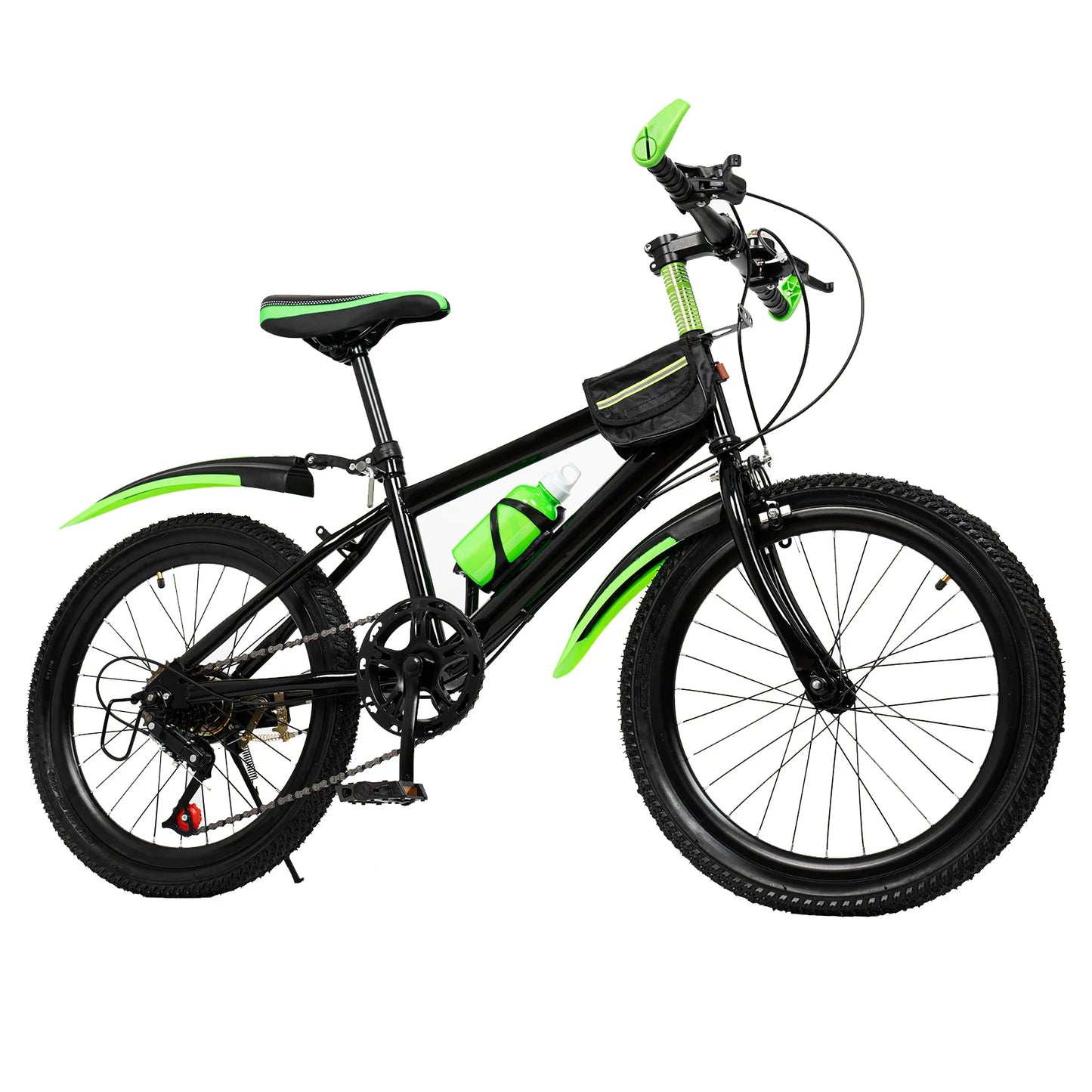 CNCEST Kids Mountain Bike With 7-Speed Front And Rear Brakes