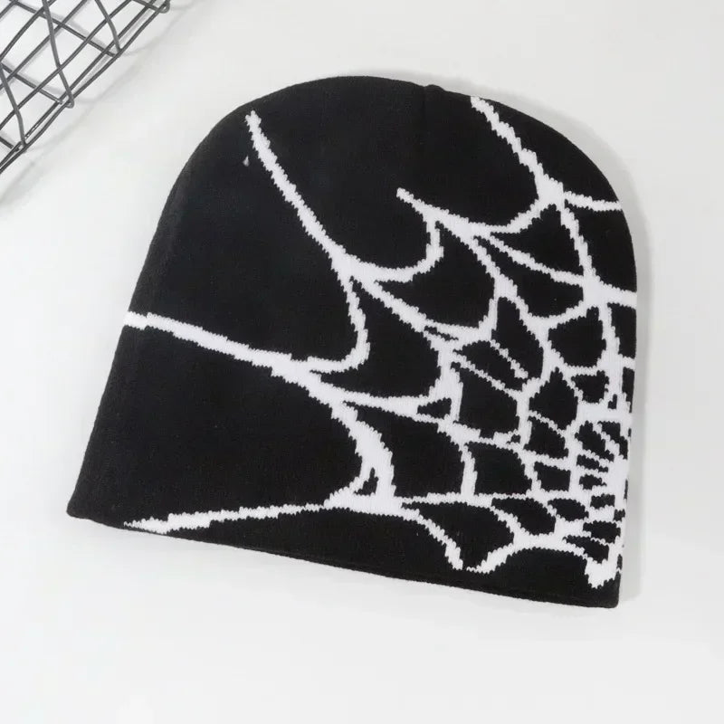 Cartoon Spider Embroidered Knitted Winter Beanie Hat