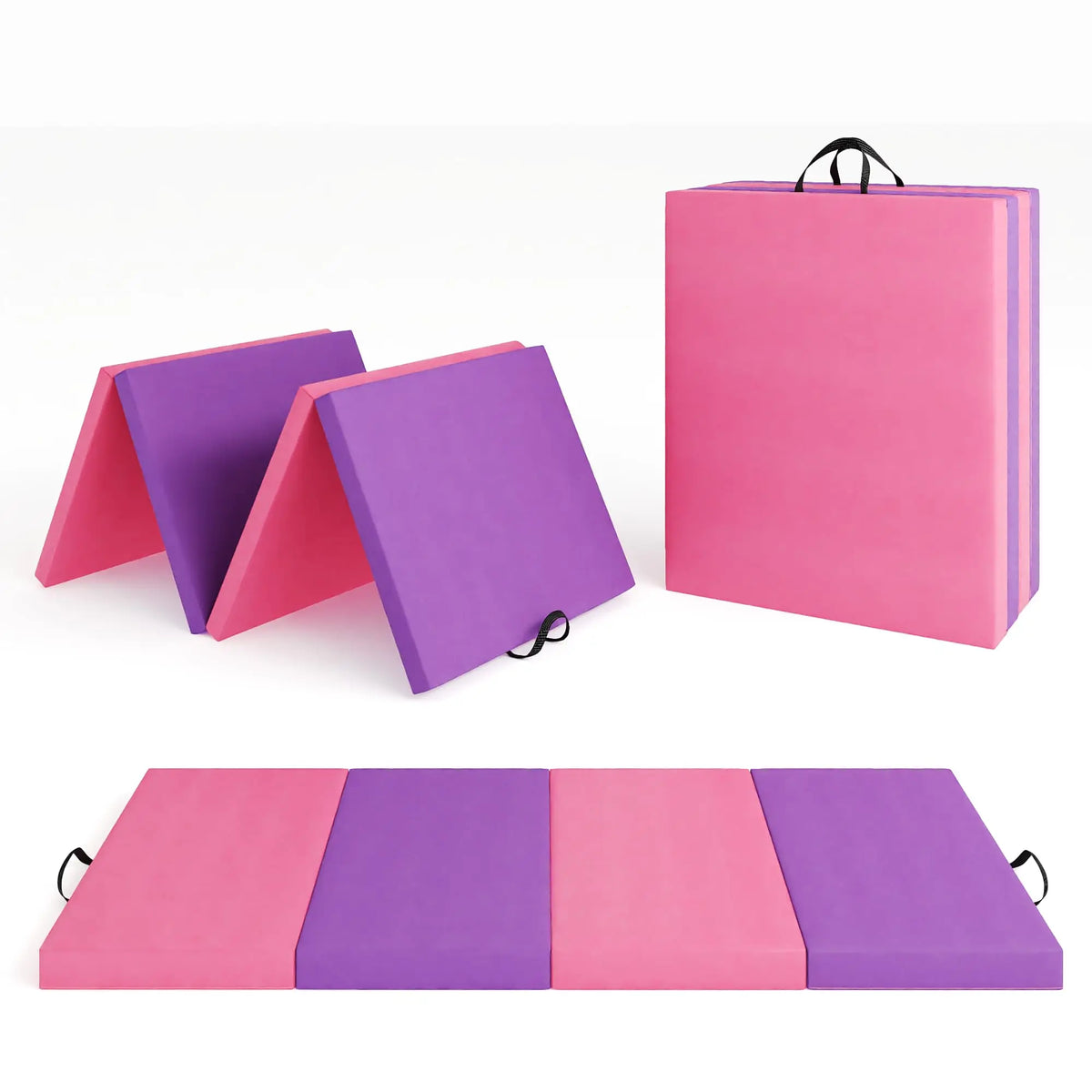 HiMISS Folding Gymnastics Mat for Tumbling Yoga and Home Fitness