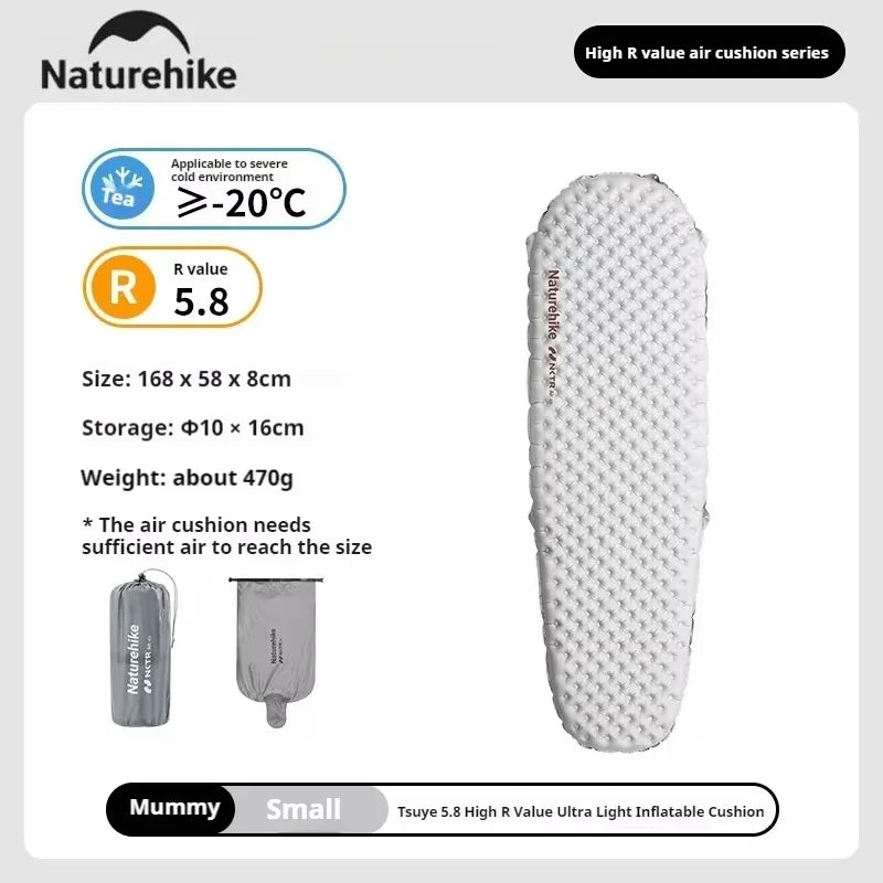 Naturehike Ultralight Inflatable Sleeping Pad With High R Value