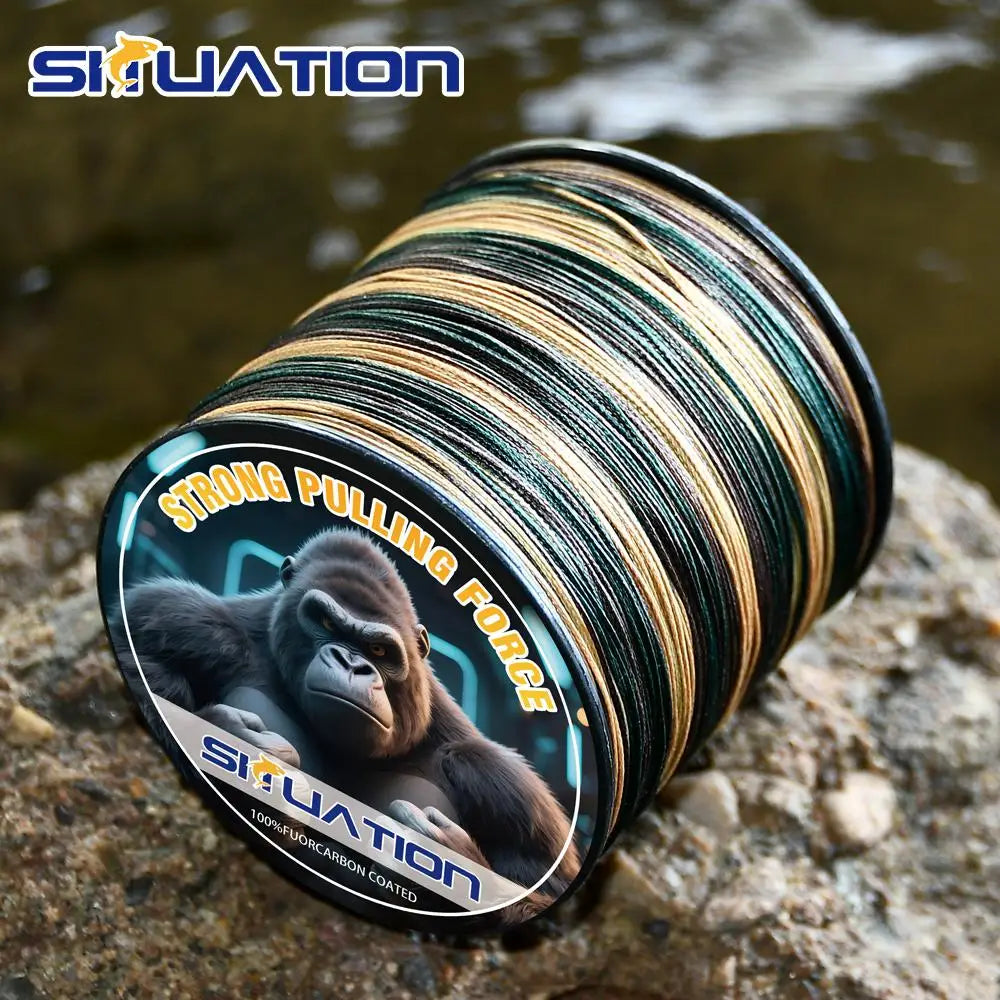 SIIUATIONA Braided PE Fishing Line 4X High Visibility