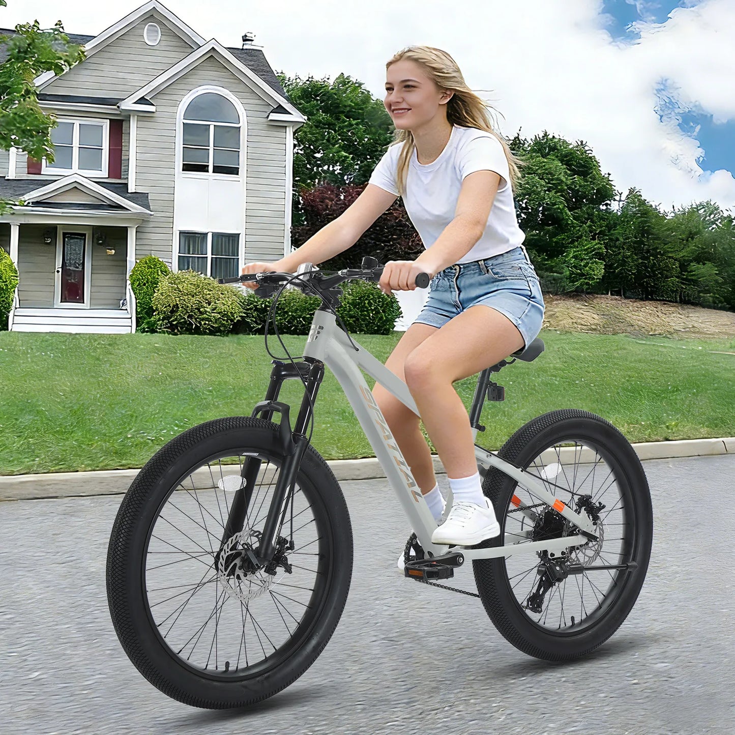 Spatial Fat Tire Mountain Bike With 8 Speed Drivetrain