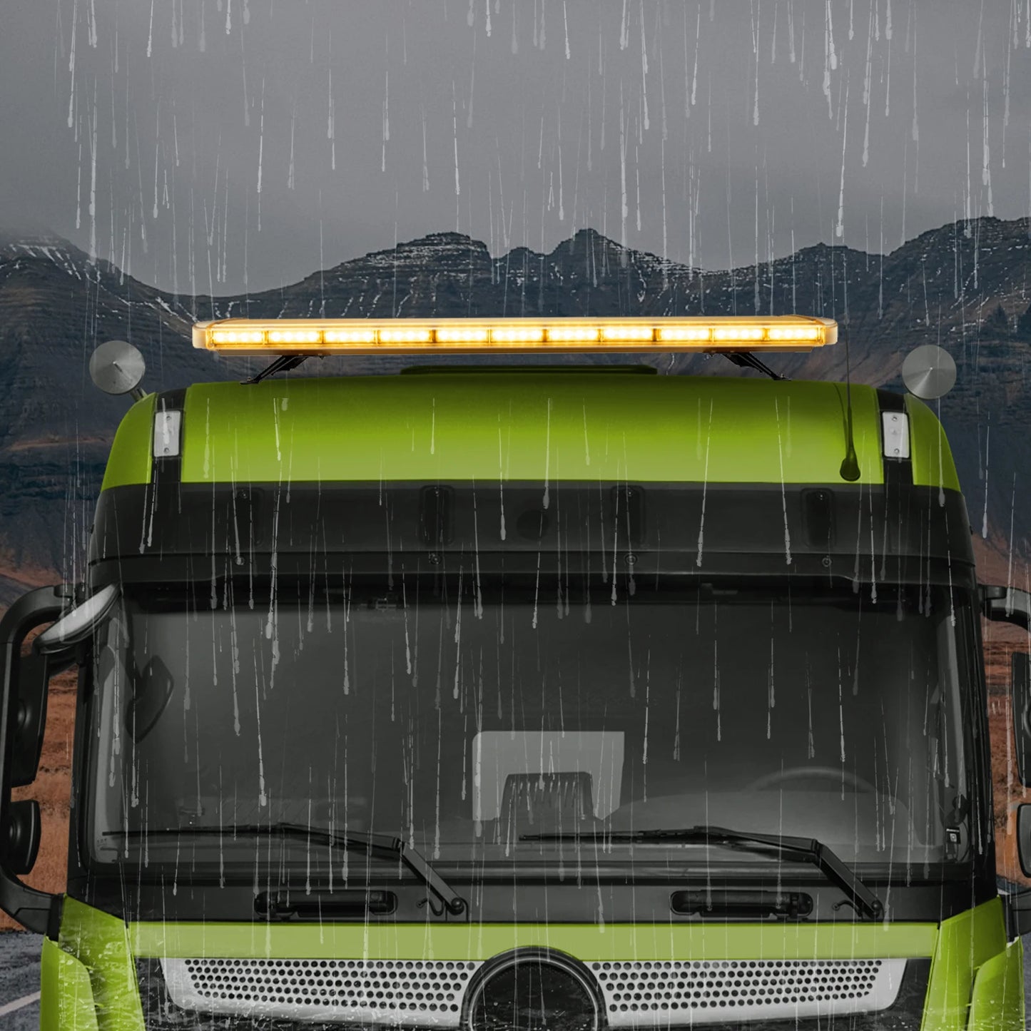 Emergency 360-Degree LED Strobe Light Bar IP65 Waterproof 96 LED Remote Control