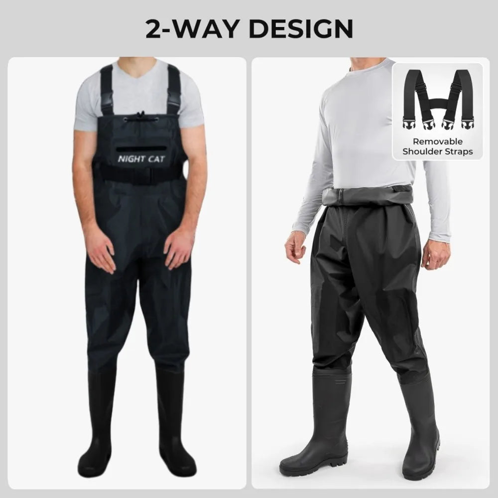 Night Cat Waterproof Chest Waders With Bootfoot And Belt