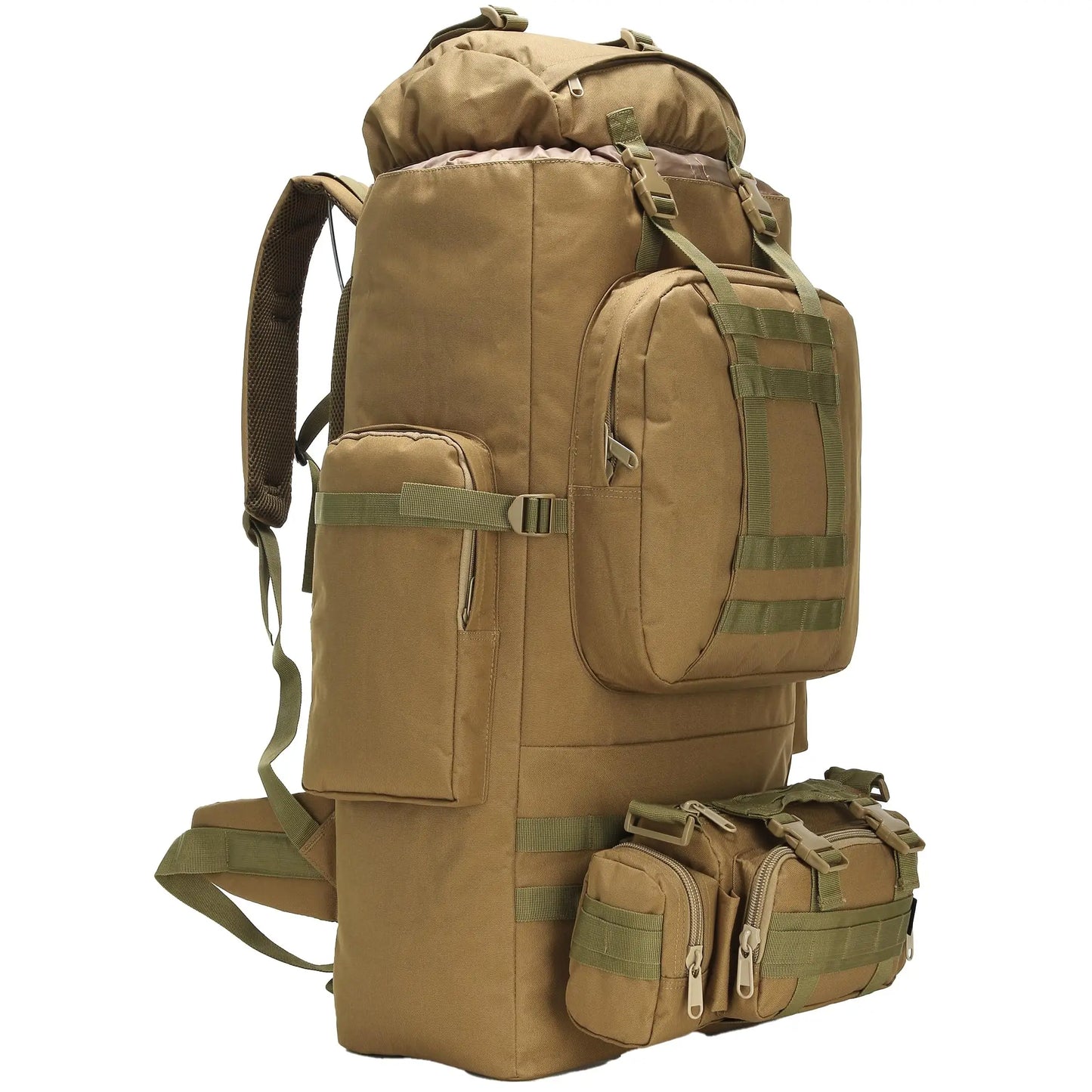 100L Hiking Backpack With Molle System Camping Rucksack For Outdoor Adventure