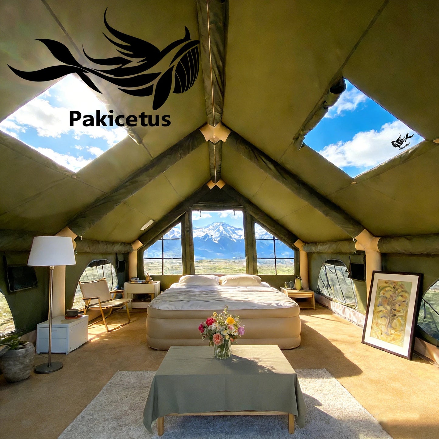 Pakicetus Quick Setup Inflatable Camping Tent Waterproof Family Tent