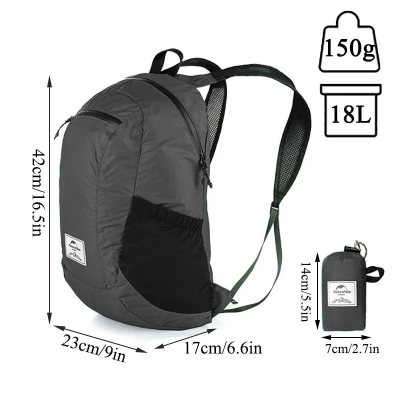 Naturehike Ultra Lightweight Camping Backpack Waterproof Nylon