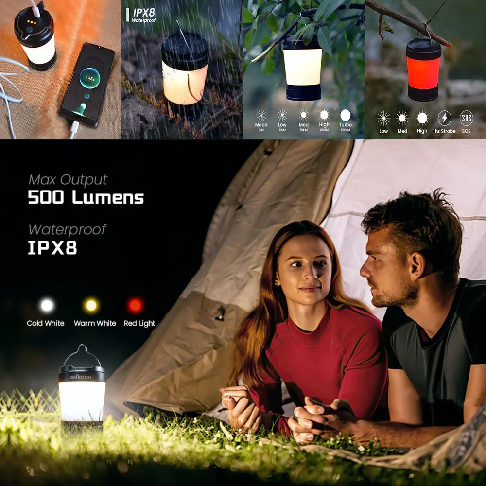 Sofirn LT1S Camping Lantern USB C Rechargeable 21700 Torch
