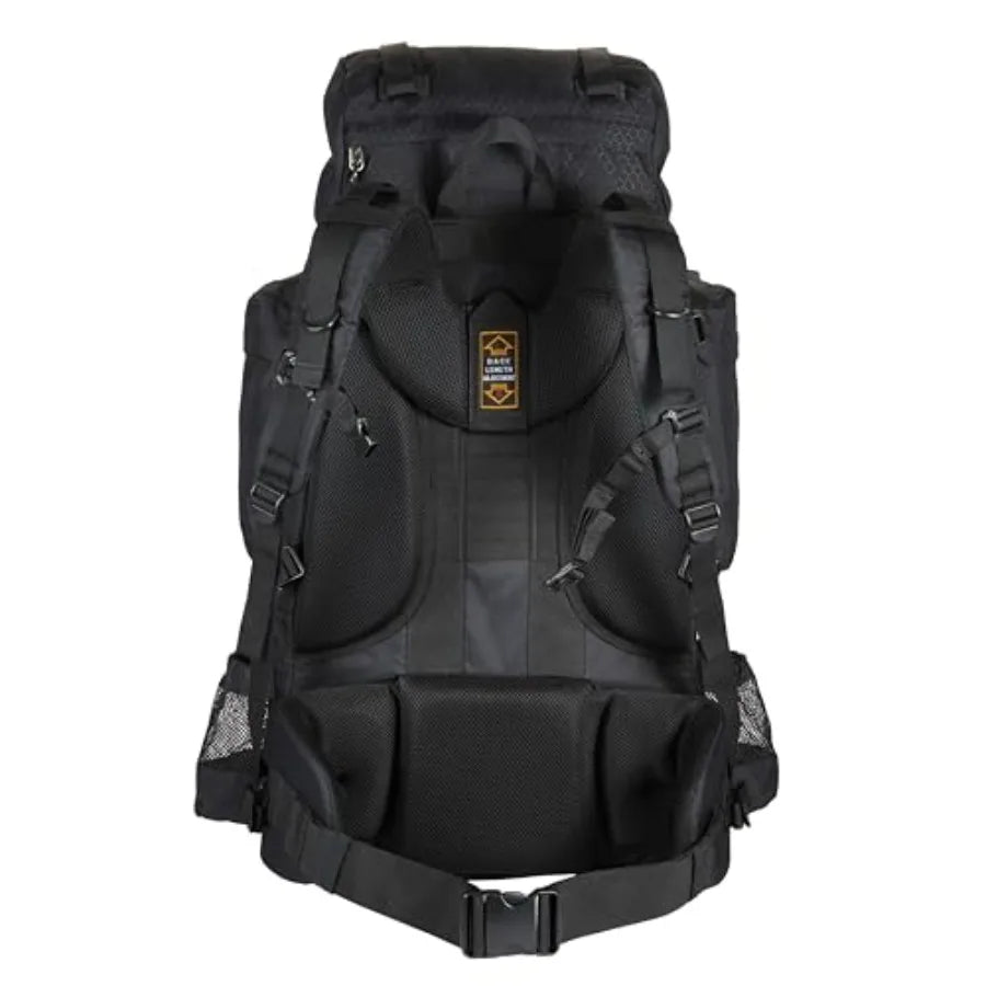 Internal Frame Hiking Backpack With Adjustable Straps And Rainfly