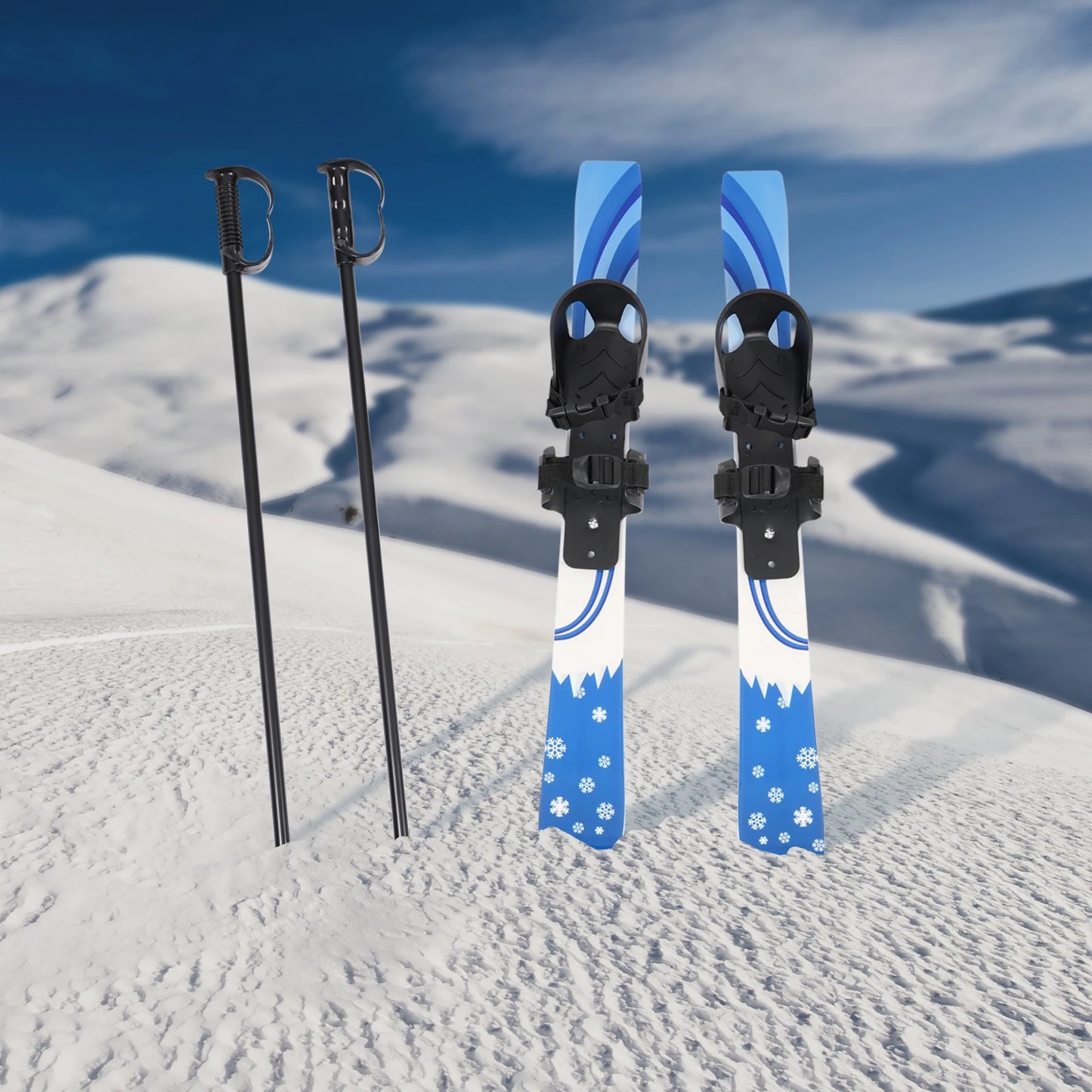 Kids Ski Set With Poles Beginner Snow Skis