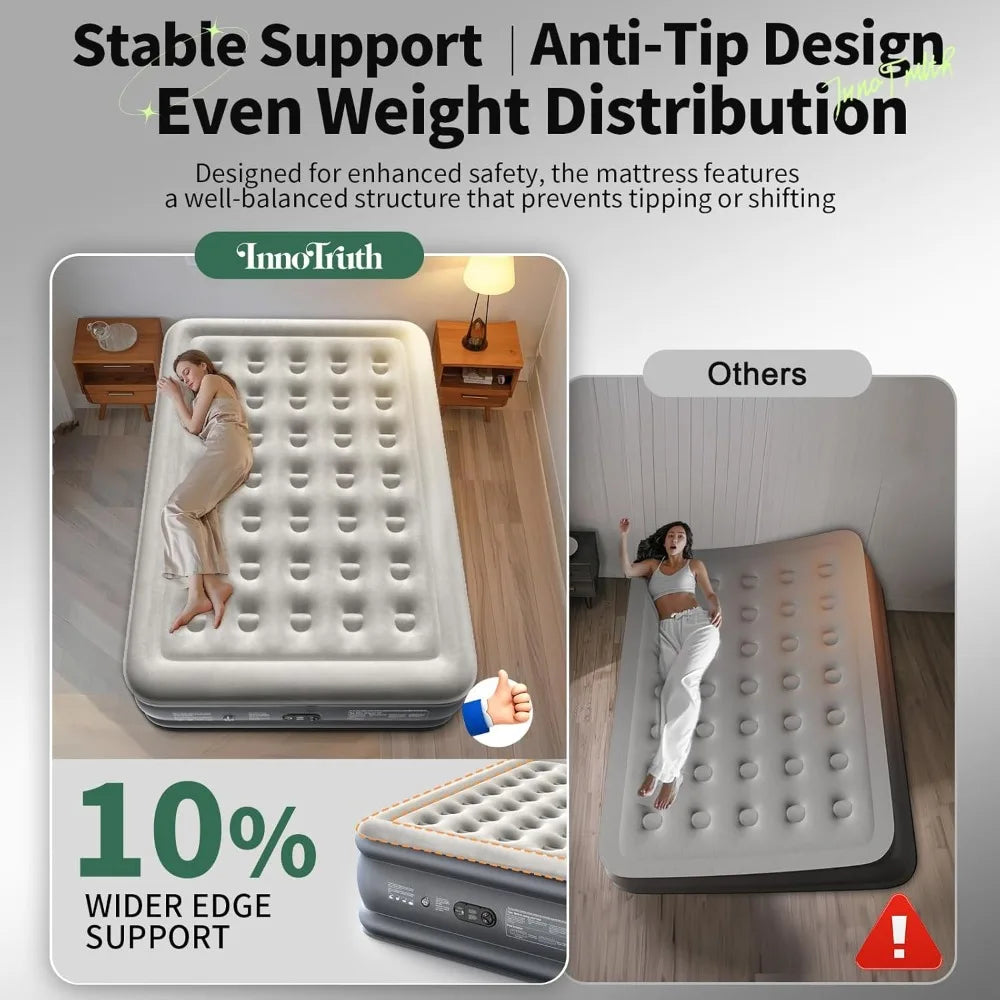 InnoTruth Air Mattress With Built In Pump Inflatable