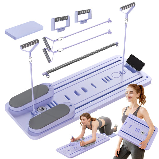 Foldable Pilates Bar Ab Board For Full Body Workout Equipment