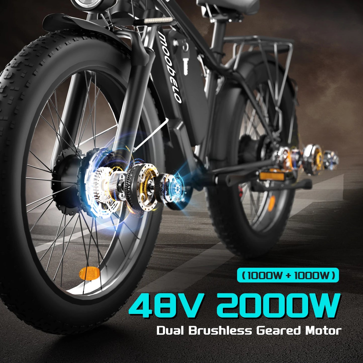 Moobelo M1 2000W Dual-Motor Fat Tire Electric Bicycle