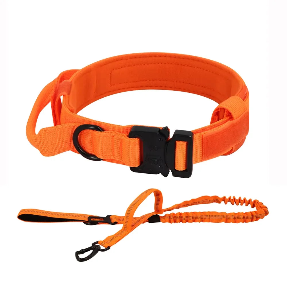 PETRAVEL Tactical Dog Collar And Leash Set With Control Handle