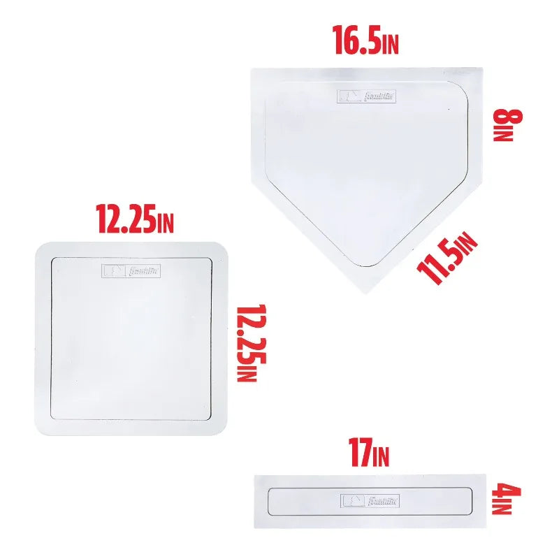 Throw Down Baseball Base and Plate Set With Premium Rubber