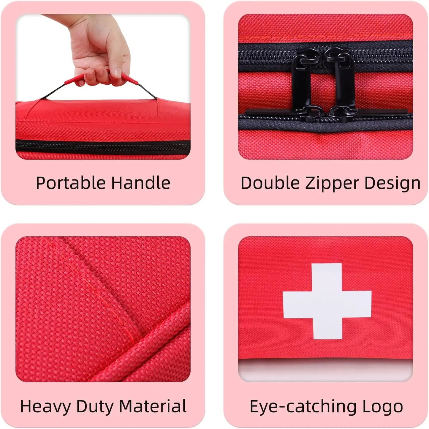 First Aid Kit Storage Bag Portable Medical Organizer
