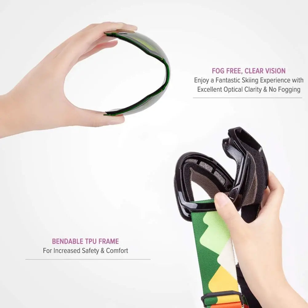 OutdoorMaster Kids Ski Snowboard Goggles