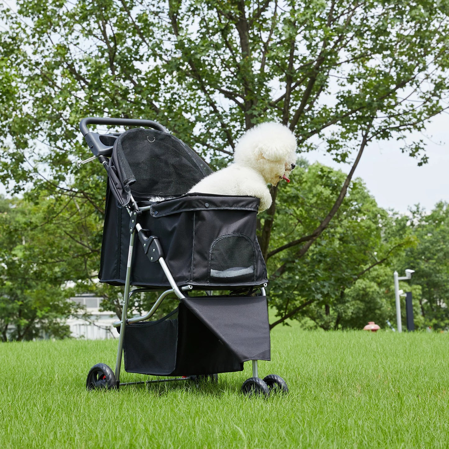 Three Wheel Foldable Pet Stroller For Small Dogs Cats