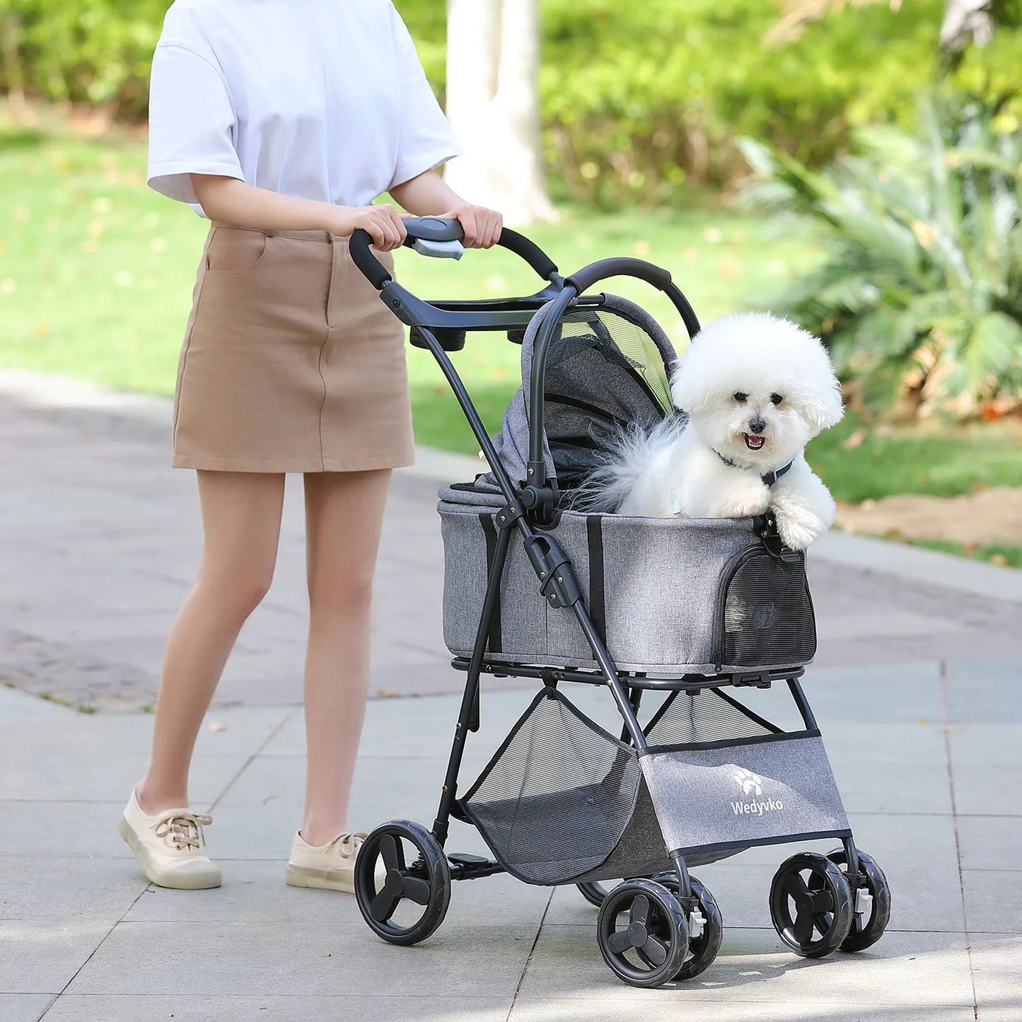 Three In One Pet Stroller With Removable Carrier Waterproof