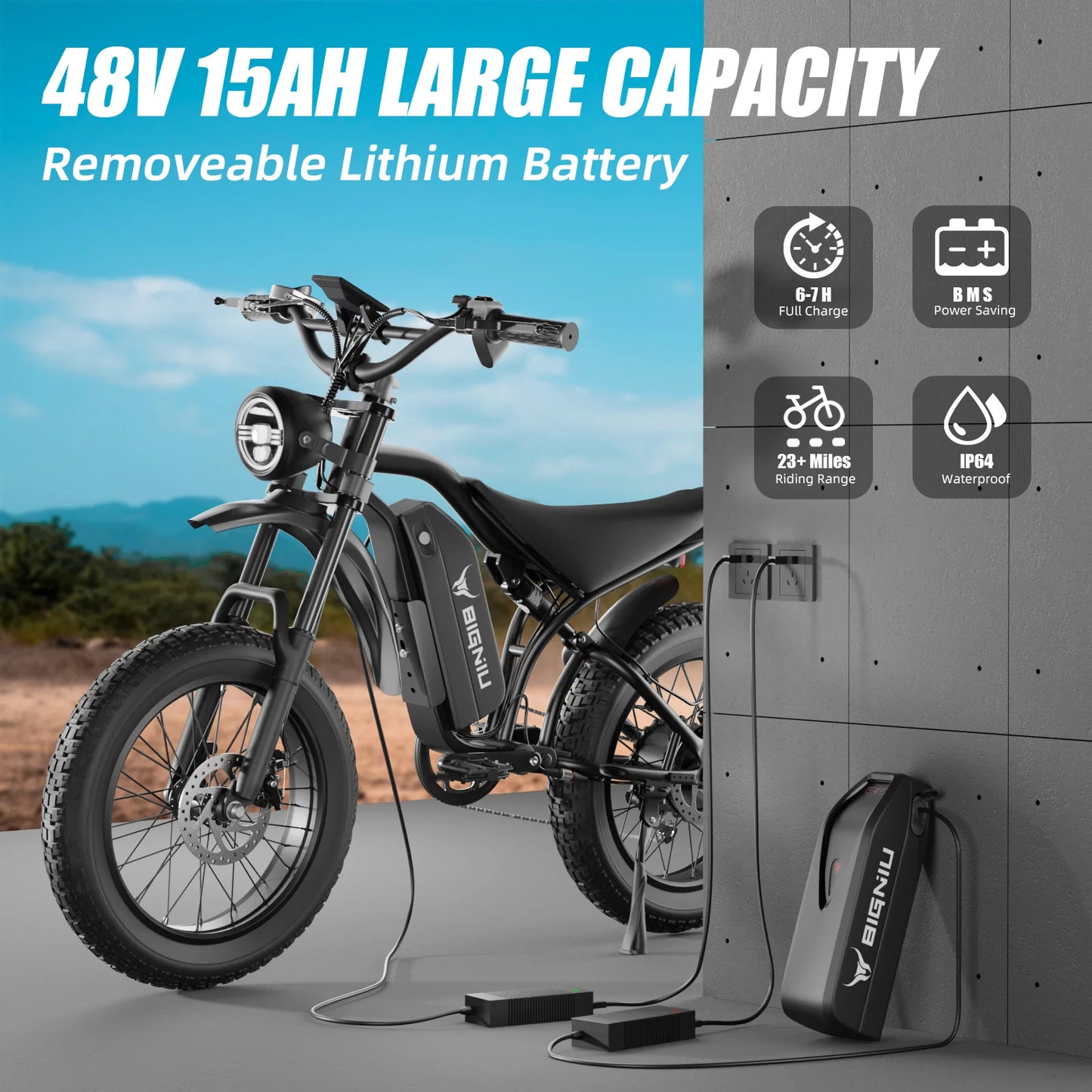 BIGNIU BG-S Electric Bike With Full Suspension And Long Range