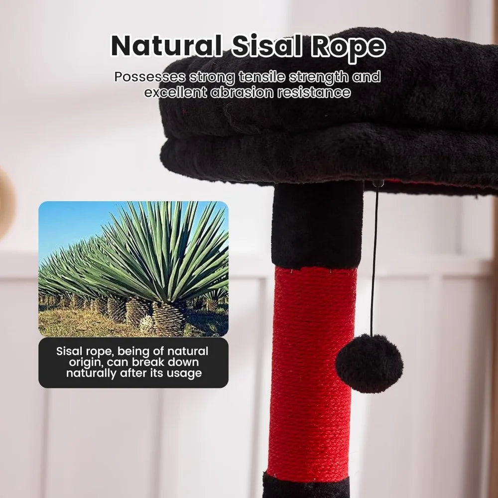 NBVCX Multi-Level Cat Tree Tower With Sisal Scratching Post