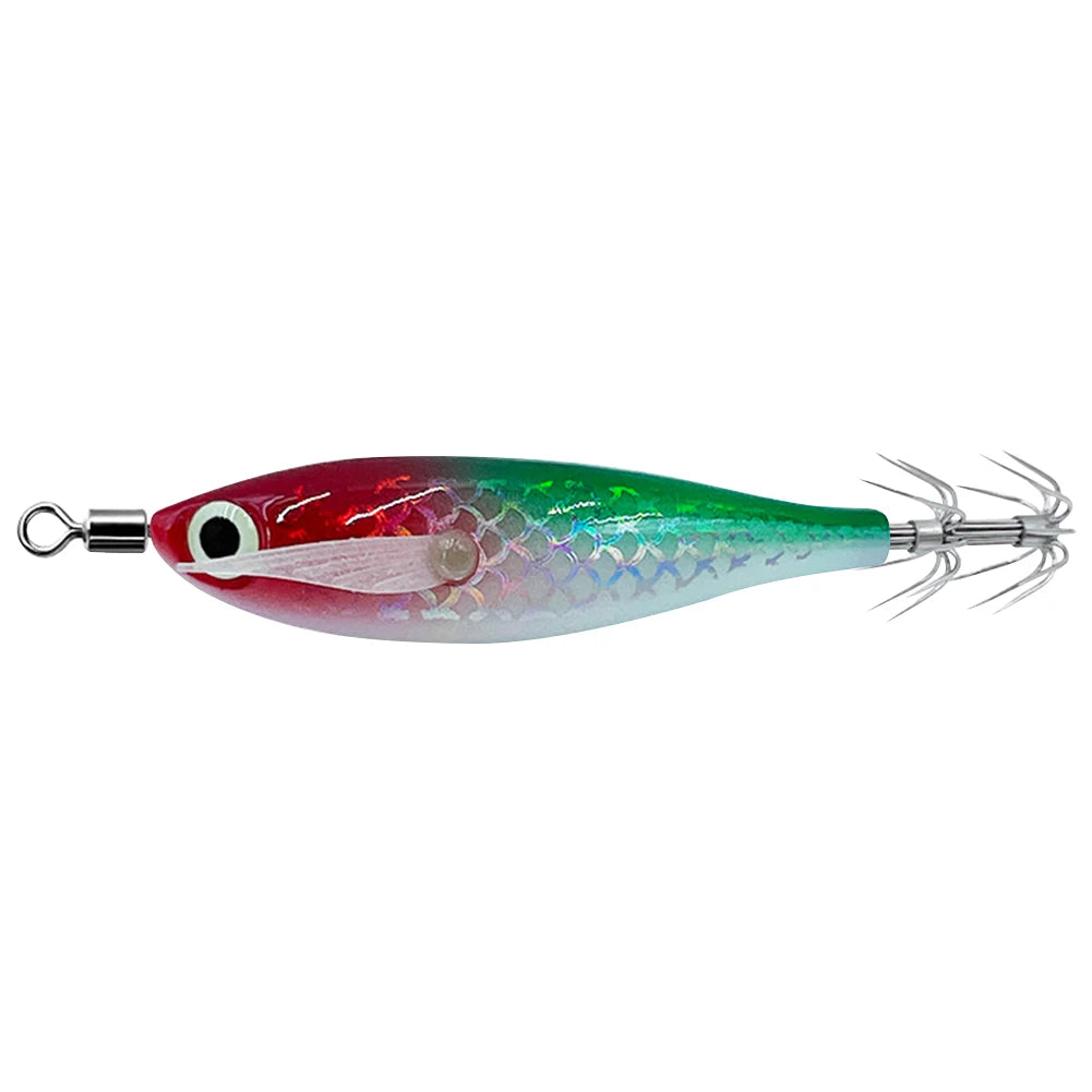 Luminous Squid Lure With 3D Eyes Glow In The Darkness