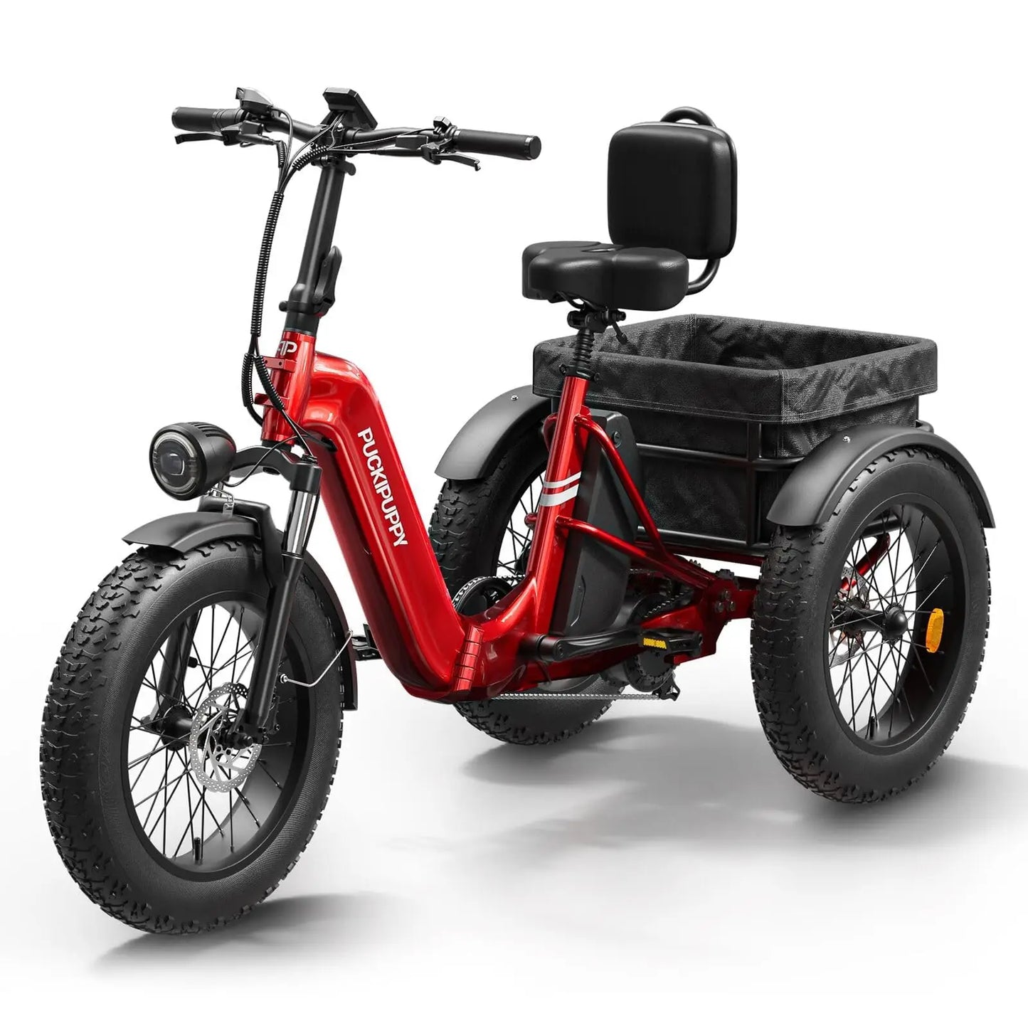 PUCKIPUPPY Husky Electric Trike 960W Peak Motor 60 Mile Range