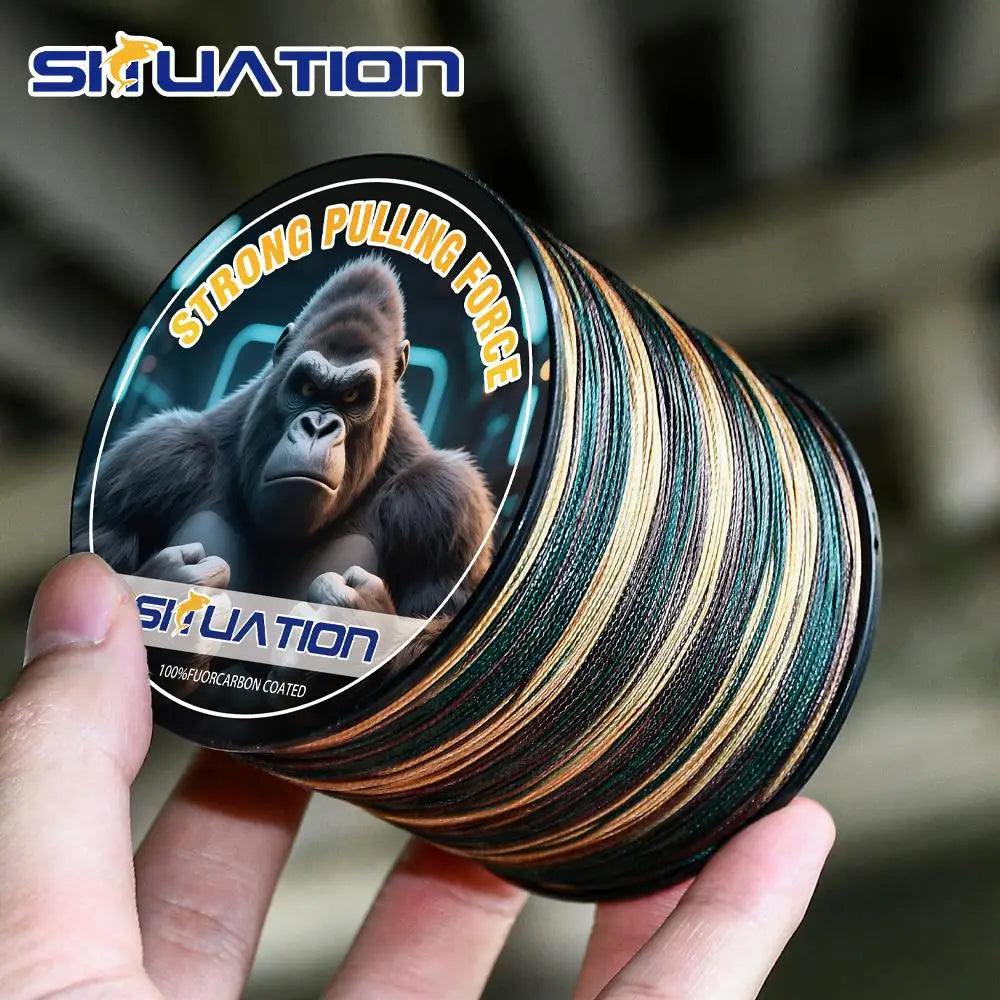 SIIUATIONA Braided PE Fishing Line 4X High Visibility