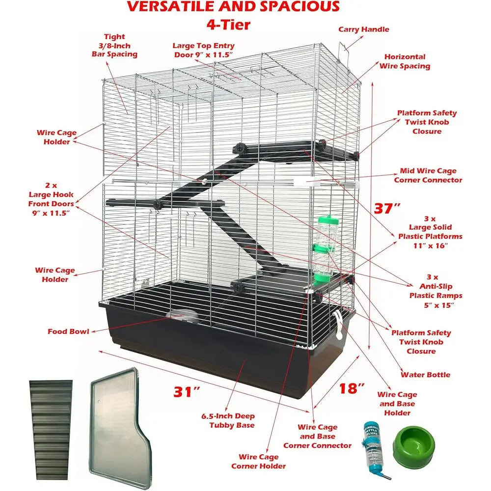 My First Home Extra Large Four Level Habitat For Guinea Pigs