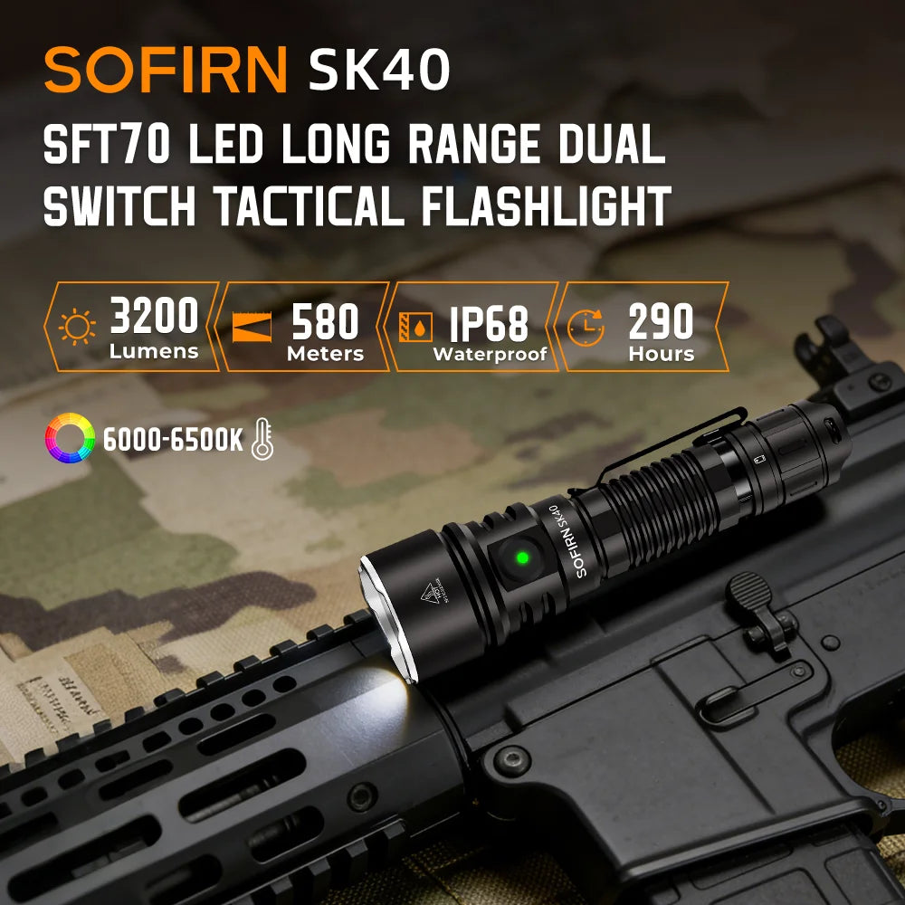 Sofirn SK40 21700 Rechargeable Flashlight With SFT70 LED