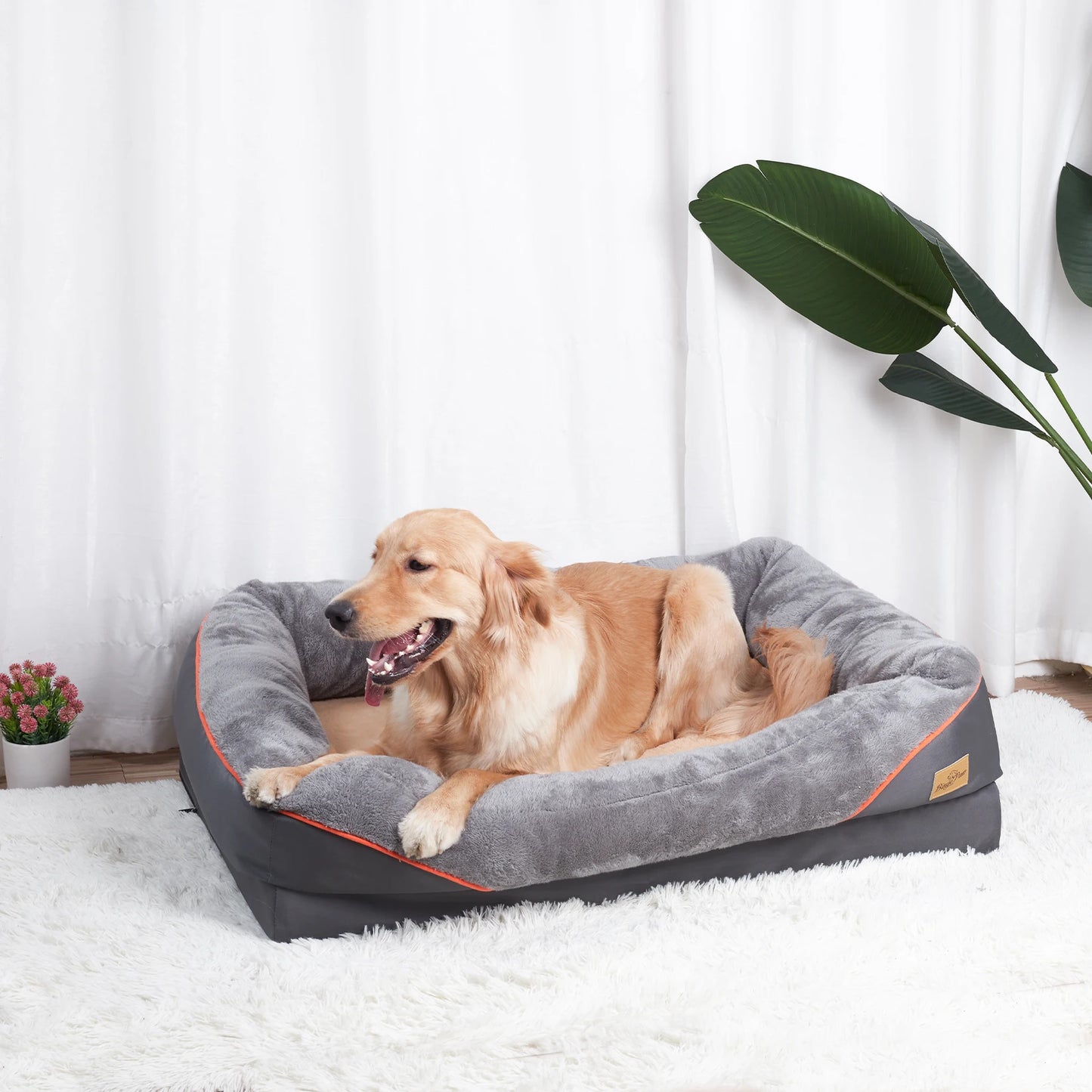 BINGOPAW Waterproof Anti Allergy Dog Bed With Removable Washable Cover