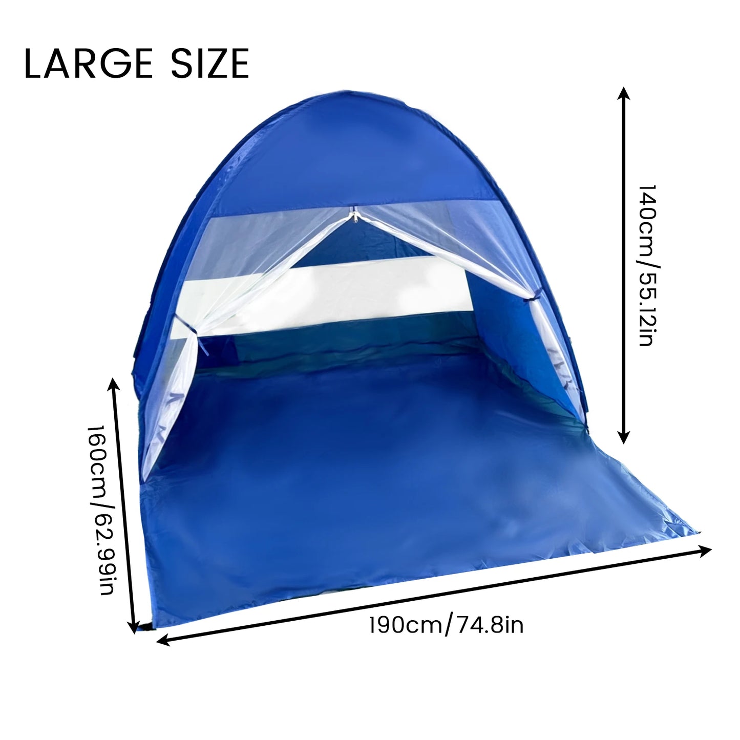 Pakicetus Pop-Up Beach Tent, Compact Folding For Outdoor Use