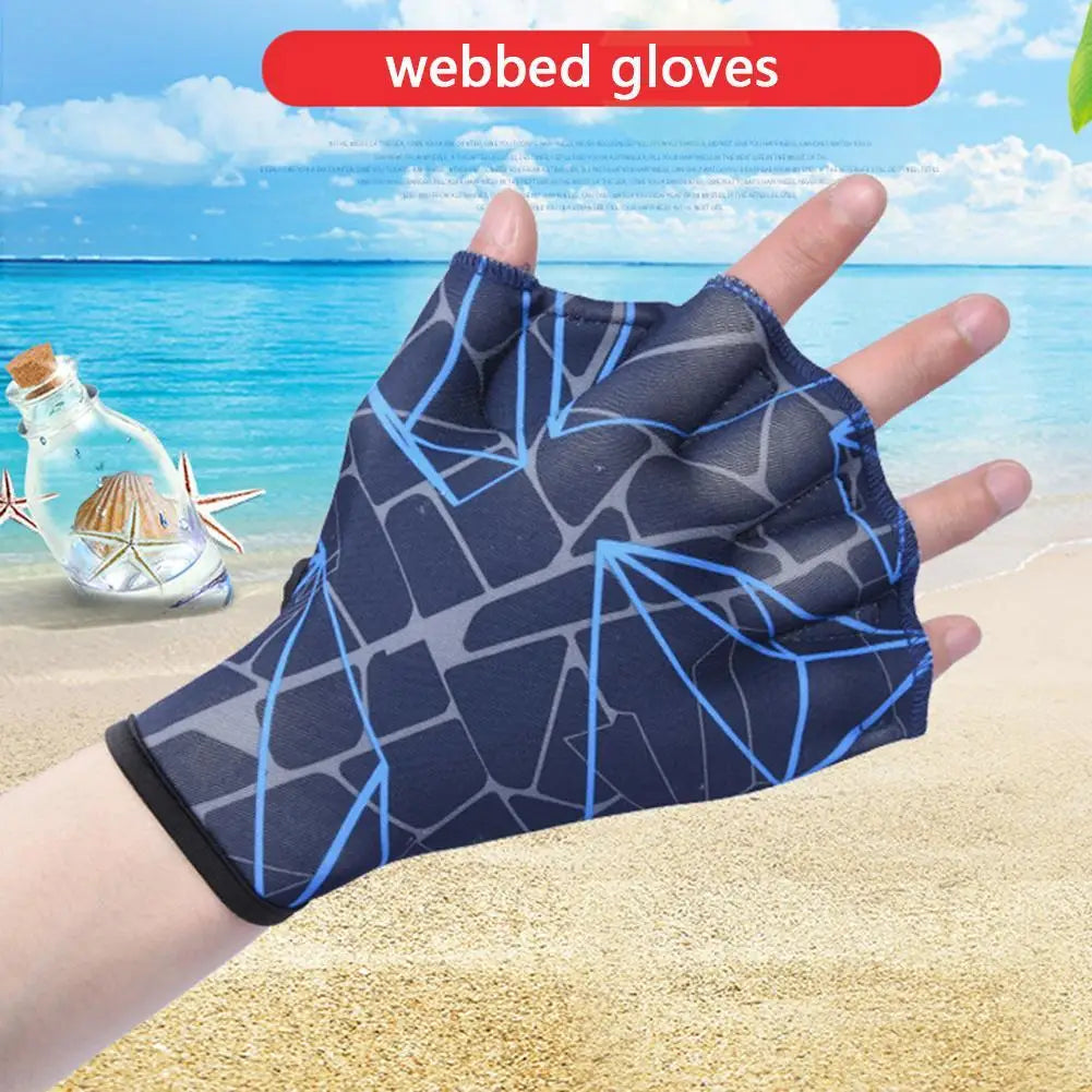Unisex Water Sports Swimming Hand Fins Flippers Finger Webbed Gloves