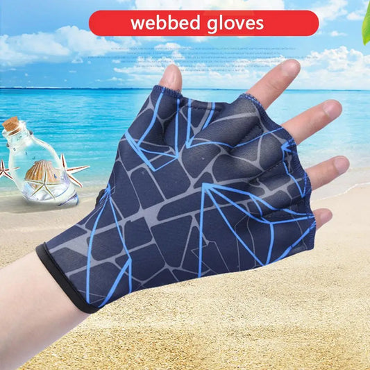Unisex Water Sports Swimming Hand Fins Flippers Finger Webbed Gloves