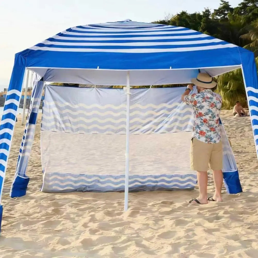 Beach Cabana Sun Shelter With Side Walls Upf 50 Protection