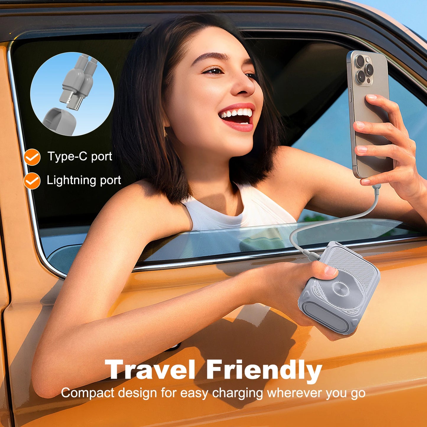 PRUNUS 22.5W Magnetic Wireless Power Bank With USB C