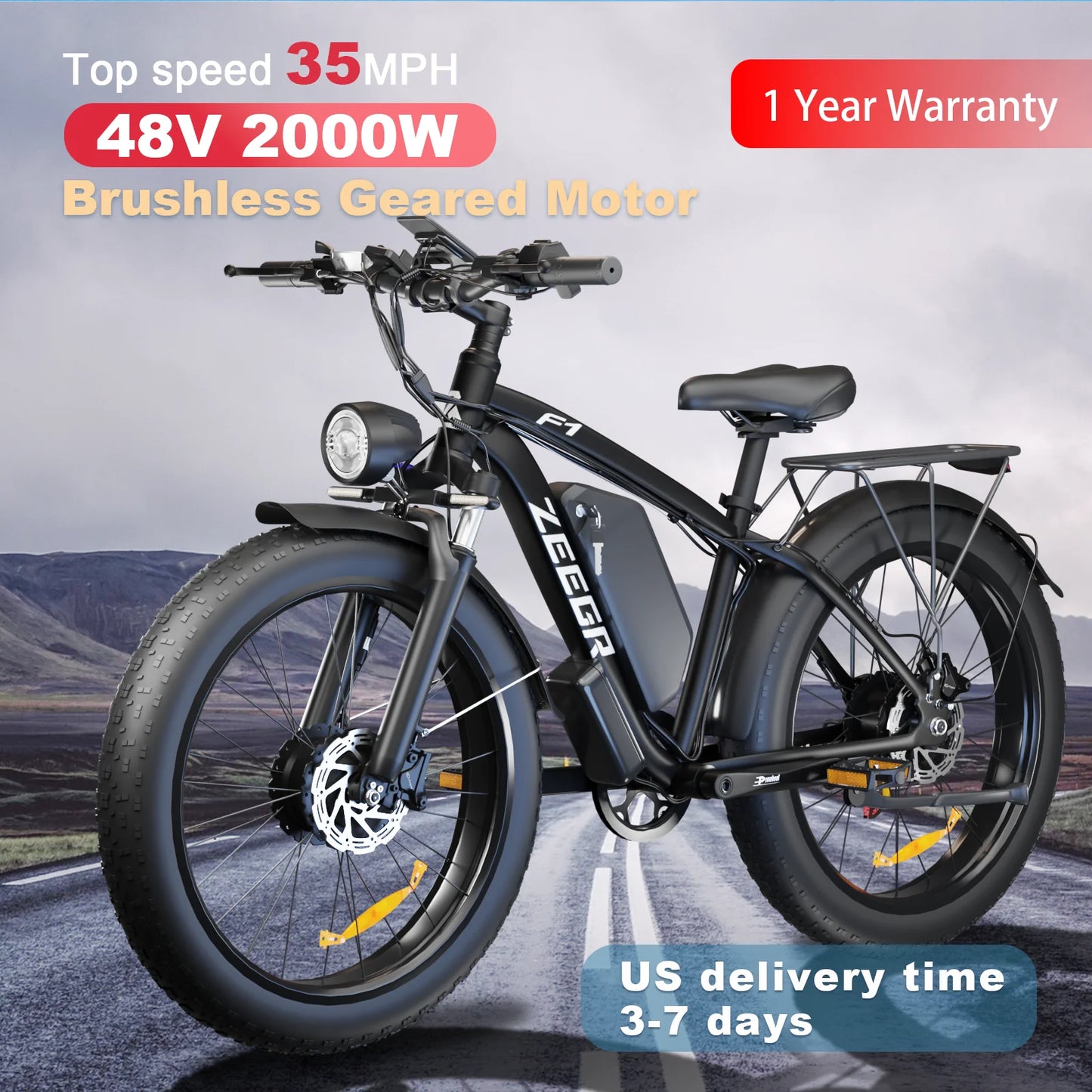 Moobelo M1 2000W Dual-Motor Fat Tire Electric Bicycle