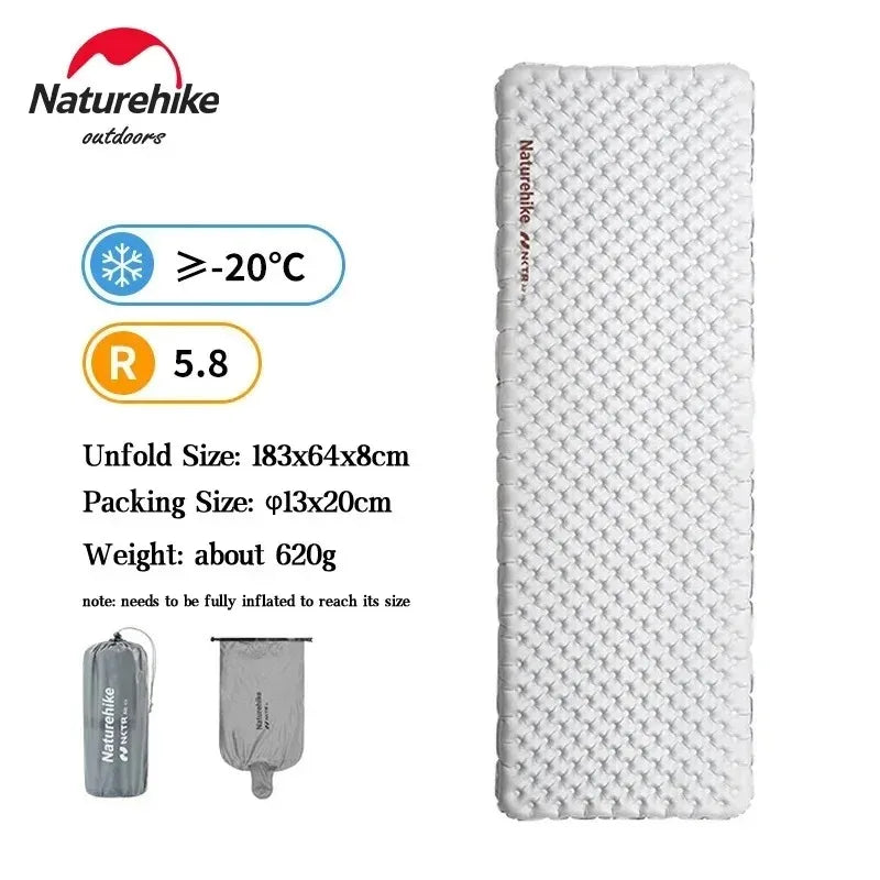 Naturehike Ultralight Inflatable Sleeping Pad With High R Value