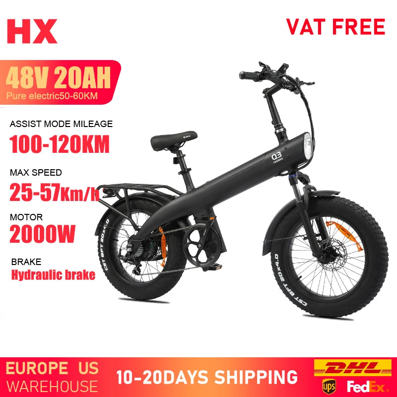 HX Q3 2000W Fat Tire Electric Bike