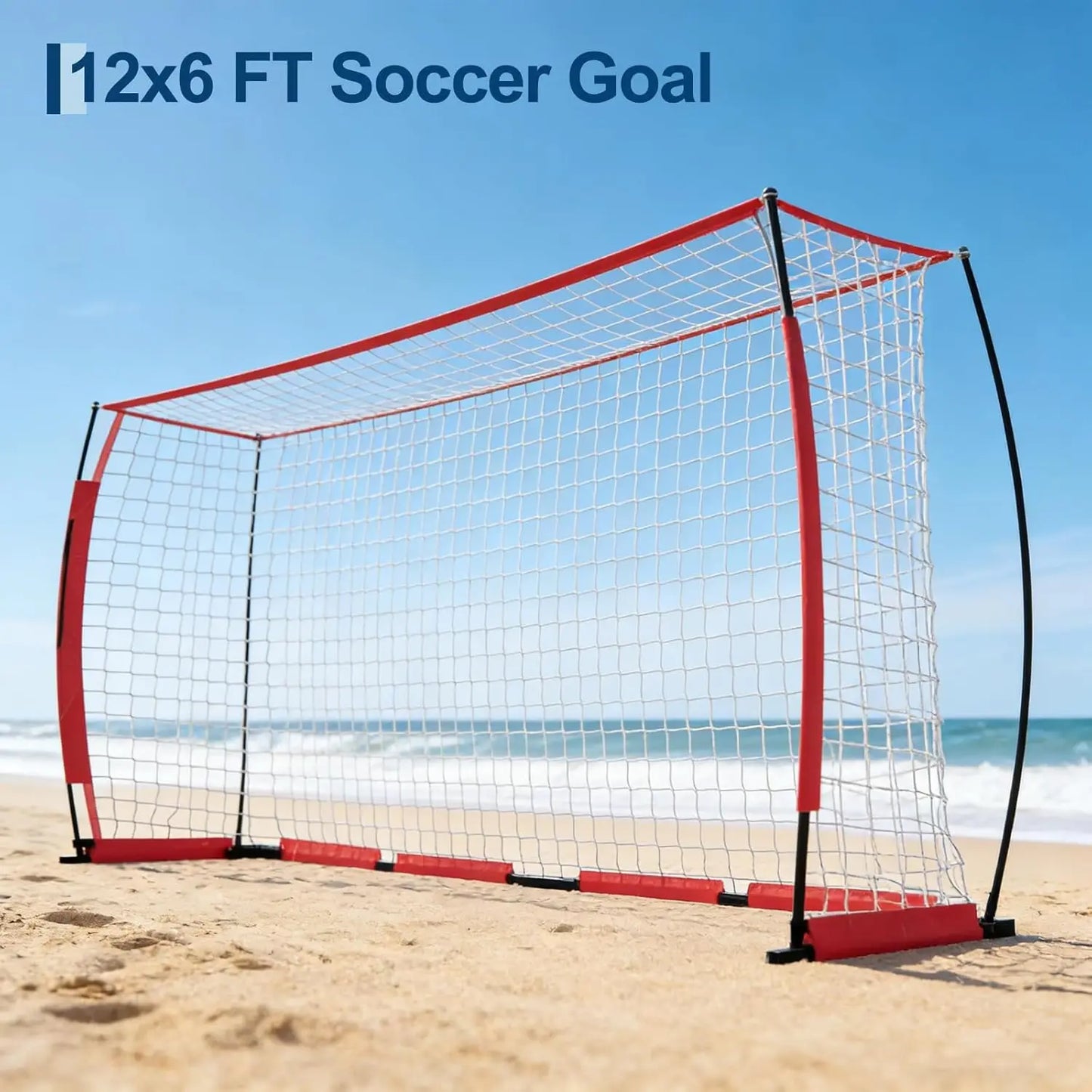 HiMISS Steel Competition Soccer Goal Foldable HeavyDuty With Metal Frame