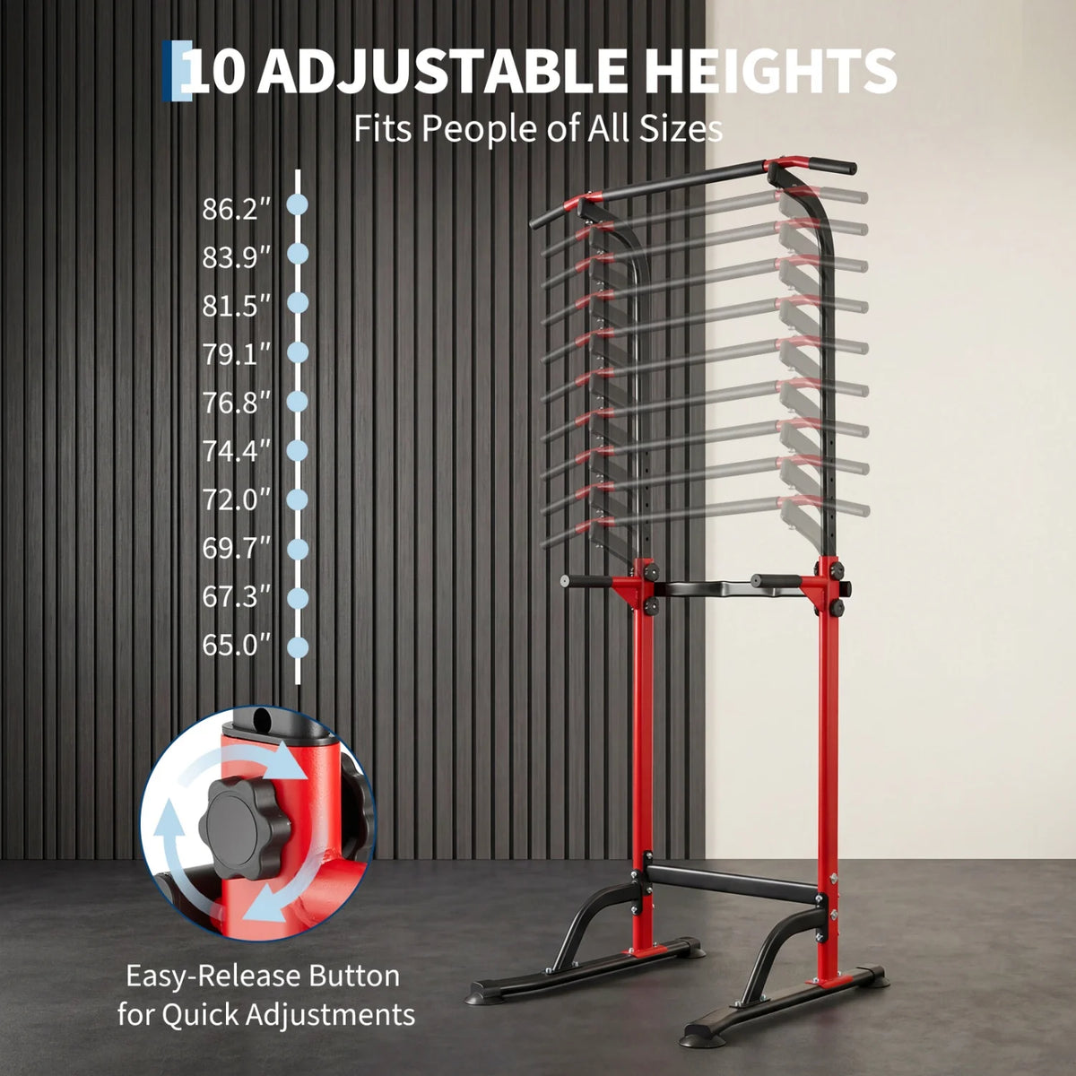 HiMISS Power Tower Pull Up Dip Station Home Gym Trainer