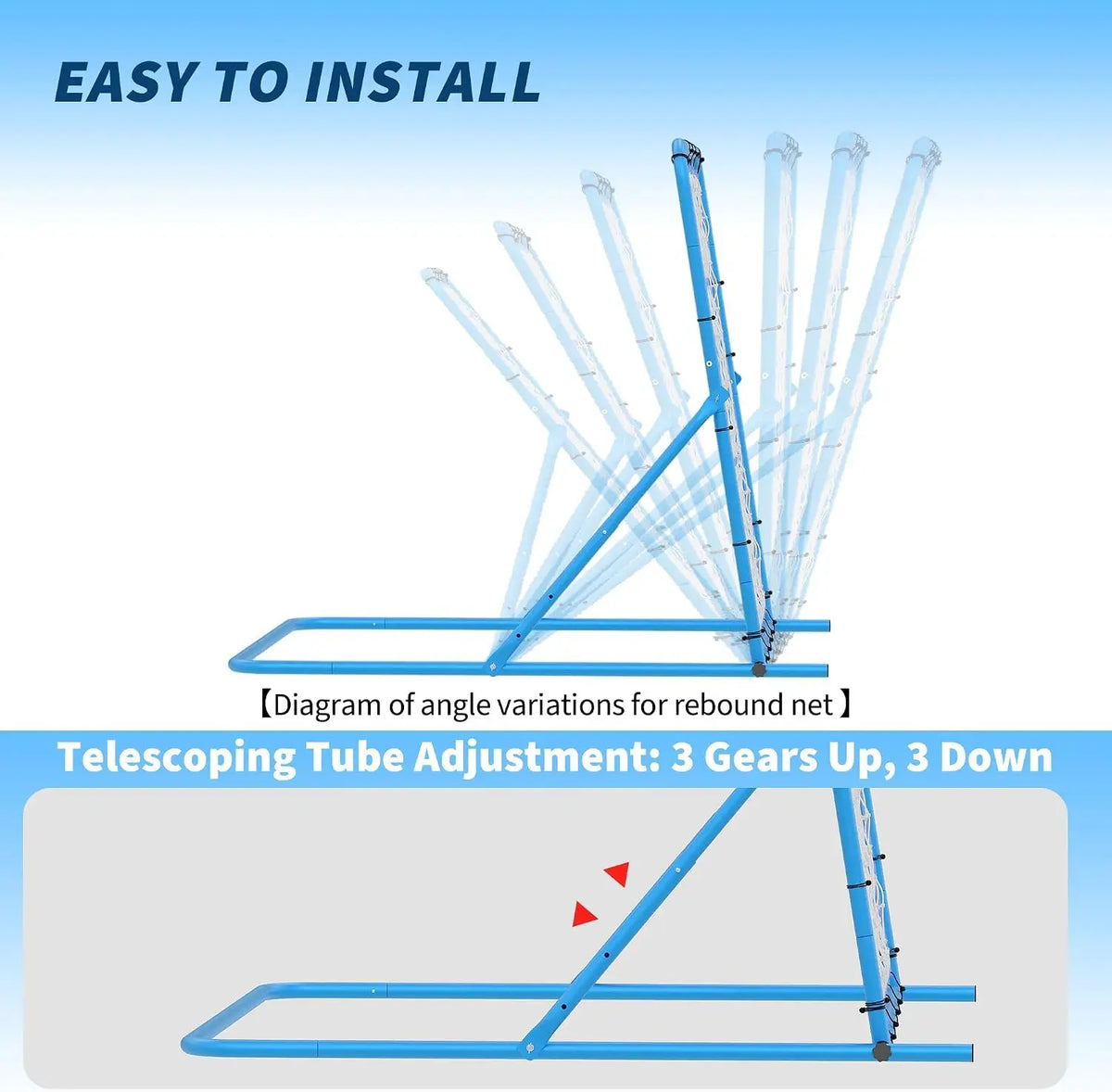 Tacleekii Multi Sport Rebounder Net for Soccer Baseball Volleyball Training
