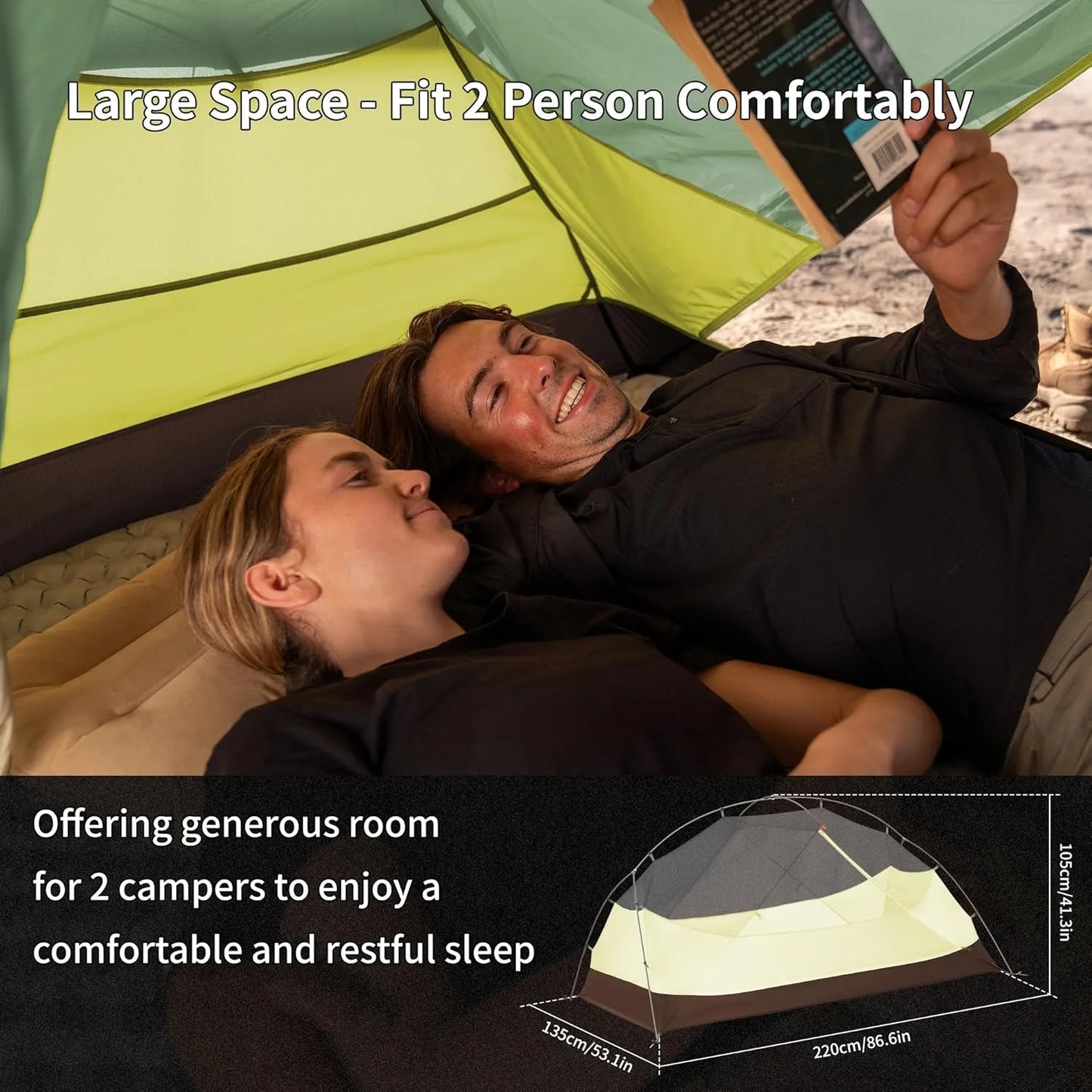 Naturehike Mongar BASE Camping Tent 2-3 People 210T Polyester 3 Season Tent Ultralright Portable Water Protective Travel Tent