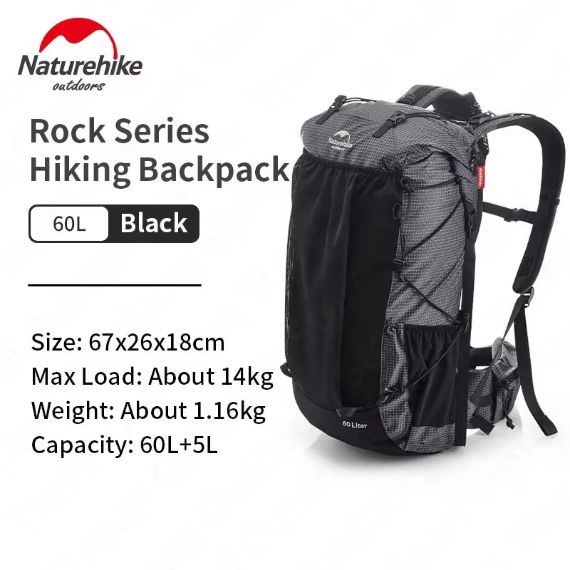 Naturehike Outdoor Mountaining Backpack Waterproof High Capacity Sports Climbing Ultralight Hiking Travel Bag With Rain Cover