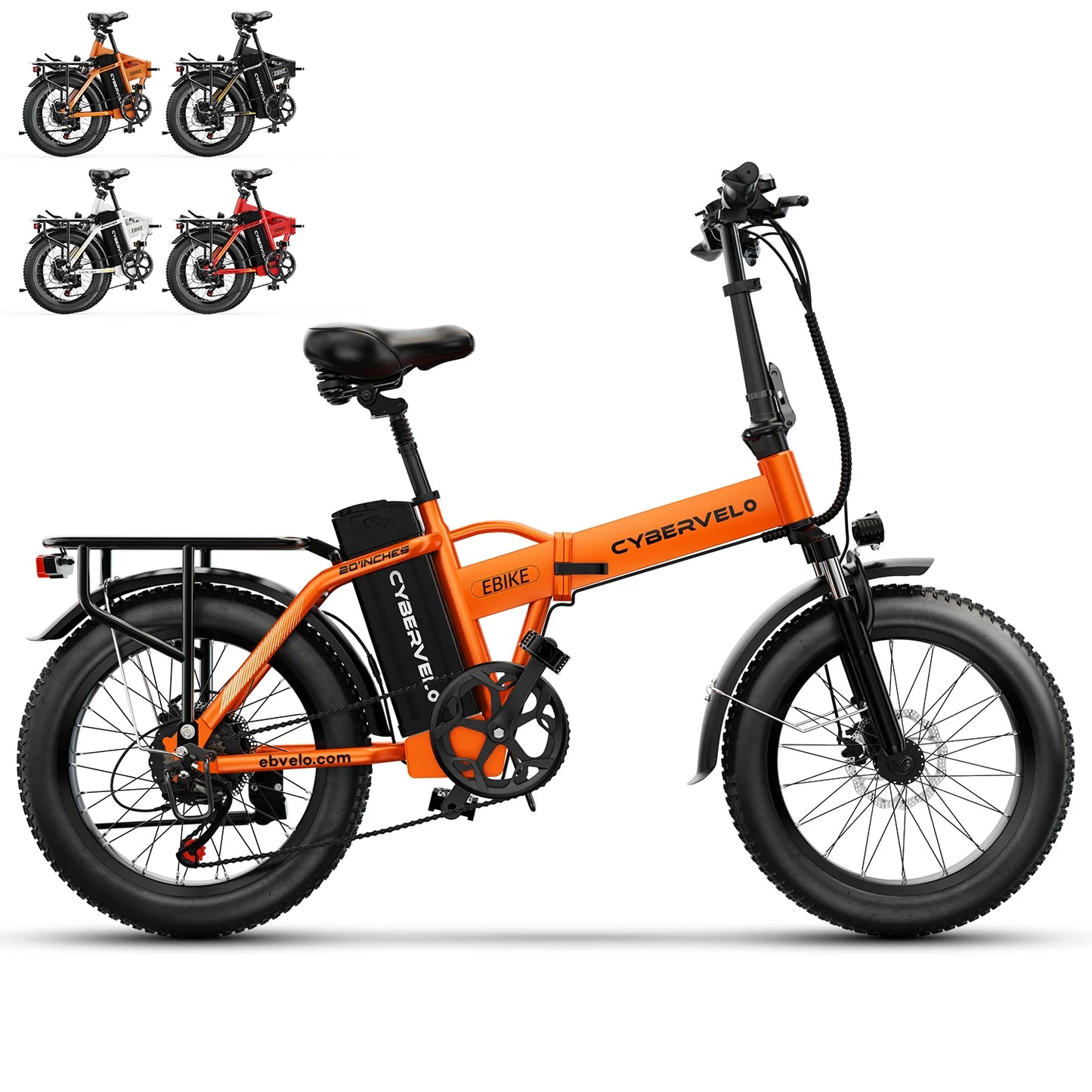 CYBERVELO EK4 Folding Electric Bike 1000W 48V Battery 30 MPH