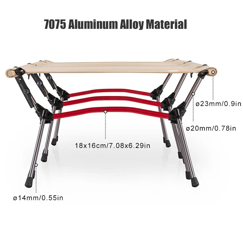 WESTTUNE Portable Folding Bed Ultra Light Aluminum For Camping