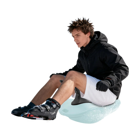 Portable Outdoor Snow Sled With Ergonomic Handle And Durable Base